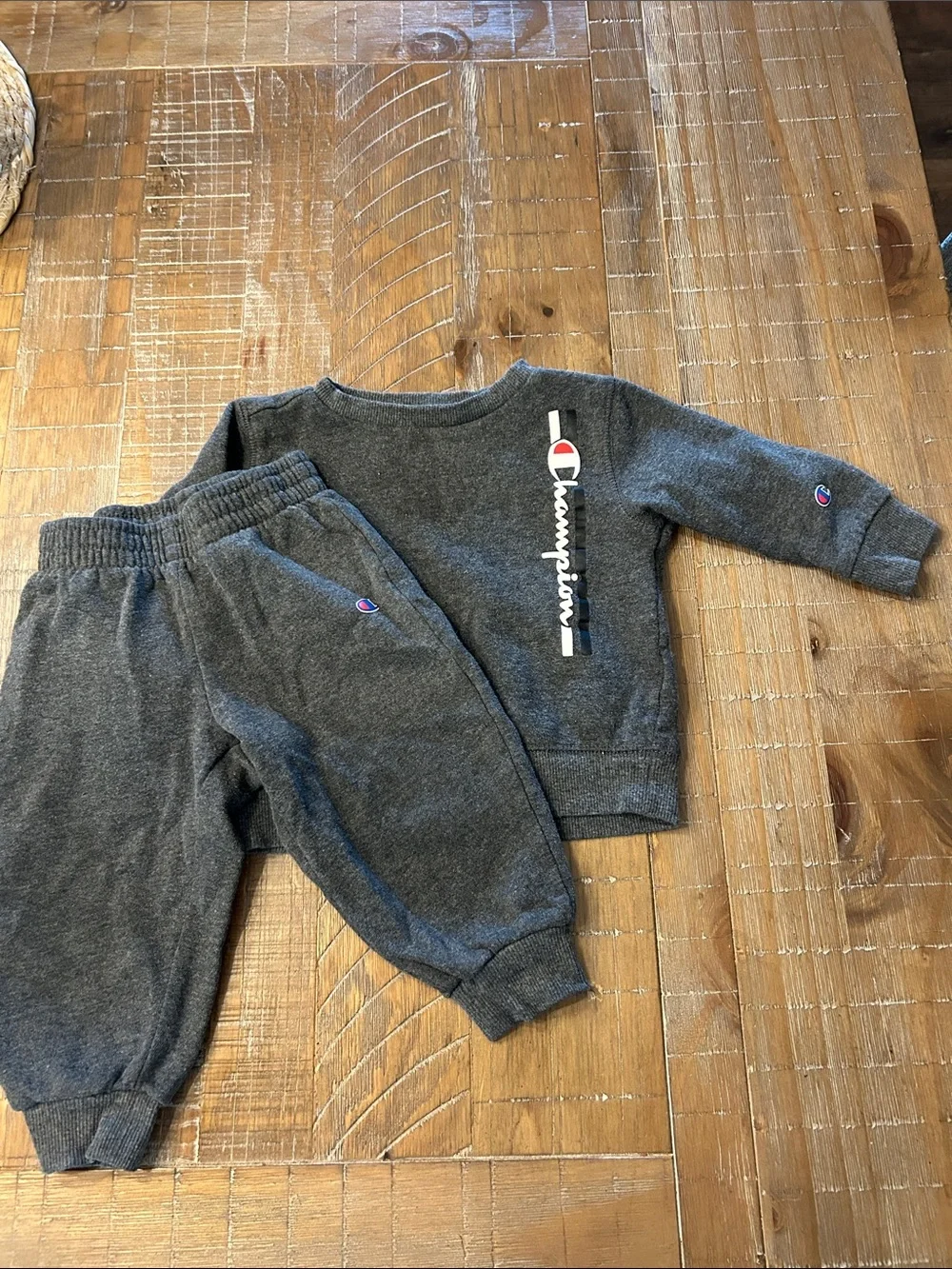 Champion Kids Charcoal Gray Sweatshirt & Joggers Set